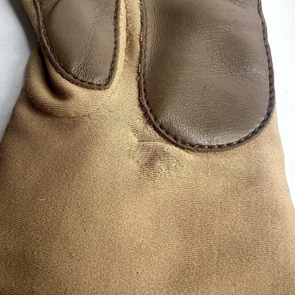 VTG Lot 5 Pair Gloves Isotoner by Aris Nylon Spandex Acrylic Brown Tan Knit - Picture 5 of 10